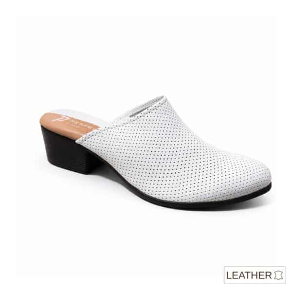 כפכפים לנשים/לונה/לבן/PERFECT SHOES